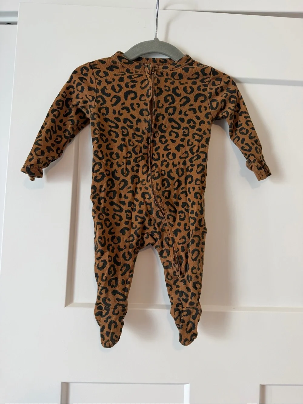 Old Navy Brown Leopard-Print Footed One-Piece